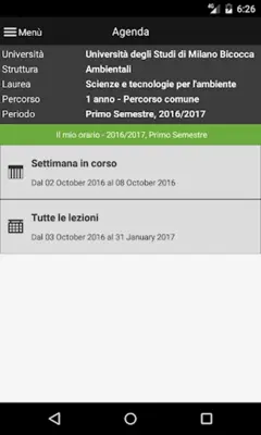 UniMiB Course android App screenshot 0