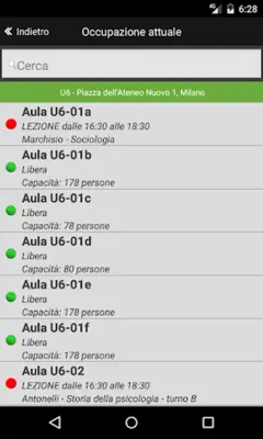 UniMiB Course android App screenshot 2